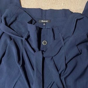 Madewell Navy Paperbag Trouser